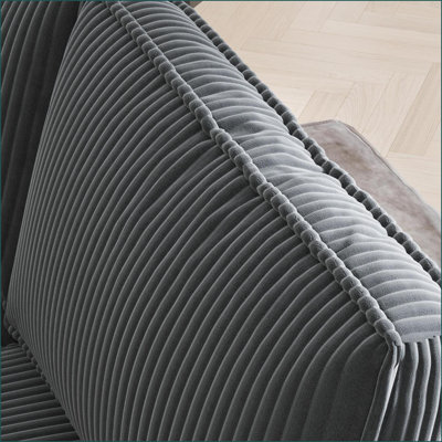 Canapé modulaire en L 4 places 105,5 po avec rangement, USB, sièges réversibles pour canapé en L | Gris clair | Standard