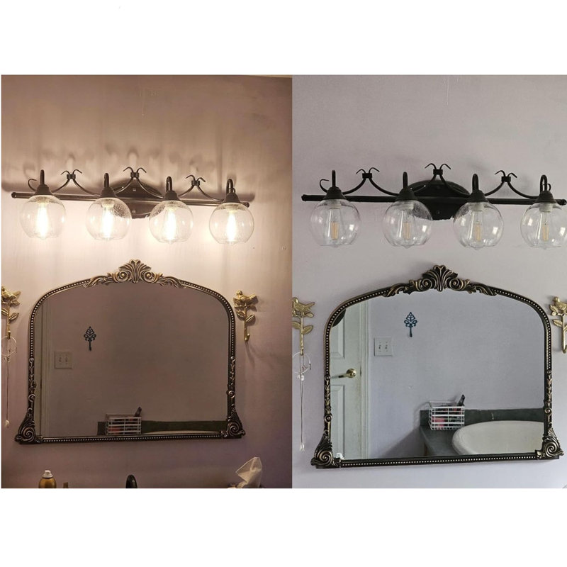 3 Pack Clear Seeded Glass Globe Light Shades