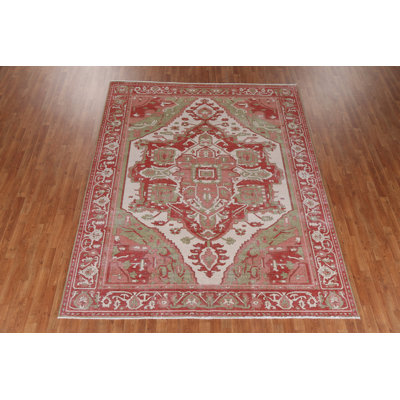 Tapis turc en laine Heriz Serapi noué à la main 8 x 10