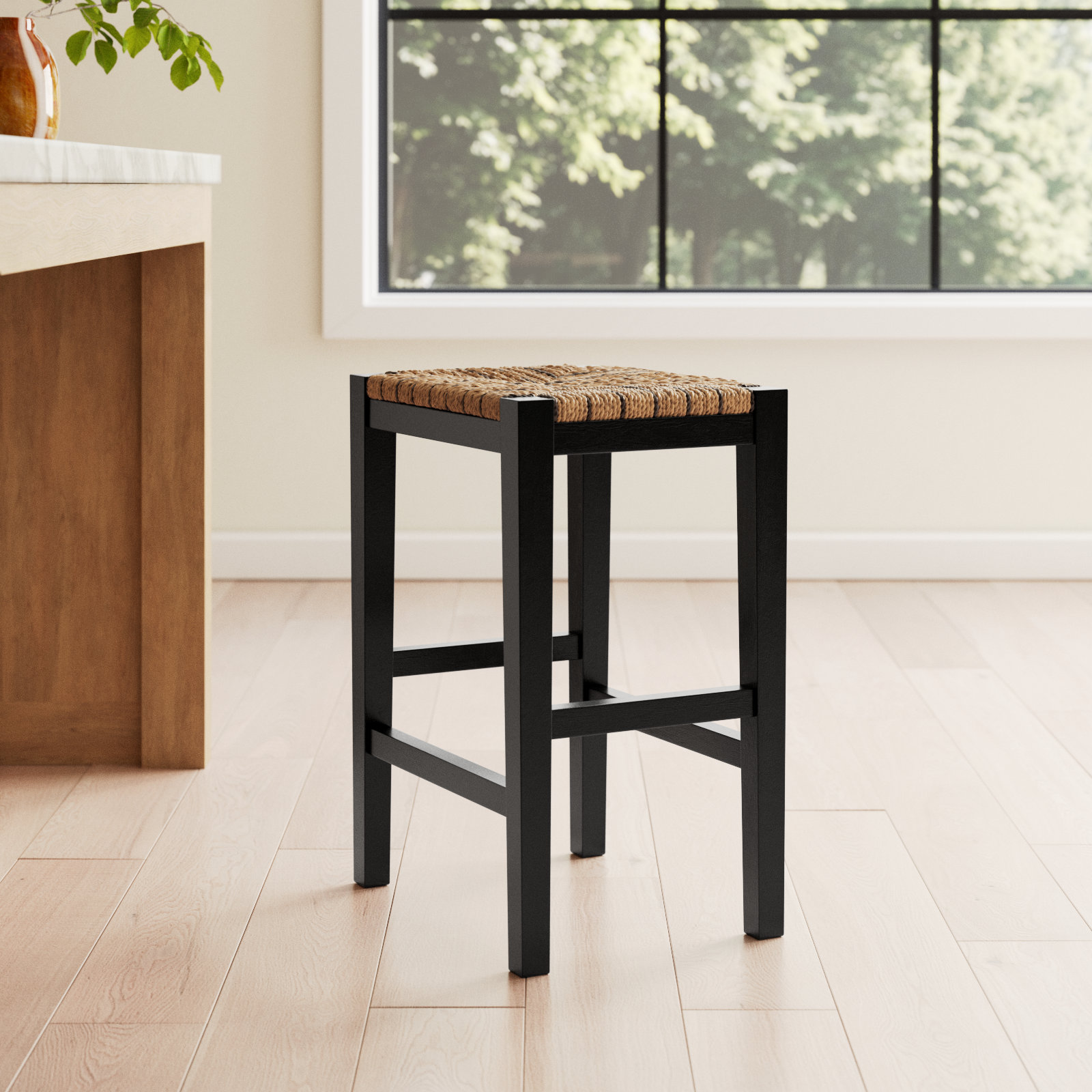 Willowbrook 25" Bar Stool, Black Stain