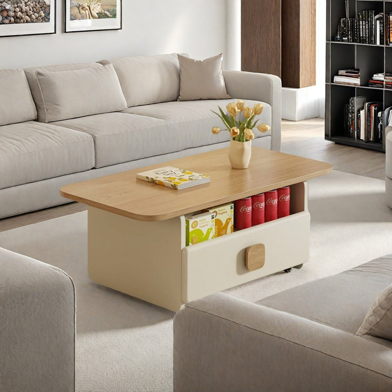 Table basse moderne de style crème