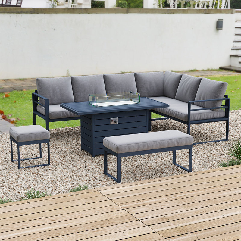 Fireplace Outdoor Sofa Set