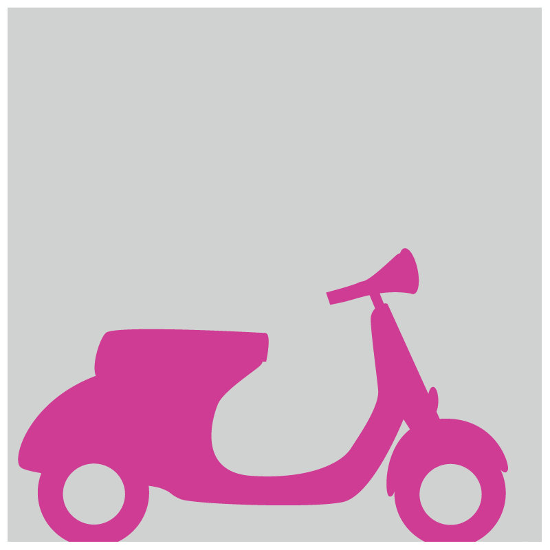Décalcomanie murale scooter du moteur Monico, Rose vif