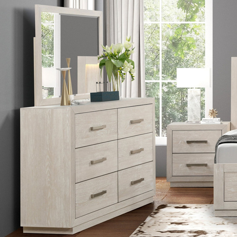 Commode transitionnelle l 61,6 po, gris clair
