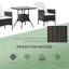 Ensemble bistro 3 pièces avec coussins confortables et design durable pour la détente en plein air