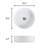 Integrated White Ceramic Basin, Drain NOT Included