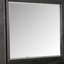 Miroir de commode Ashen, bois massif noir, silhouette rectangulaire, 40 x 46