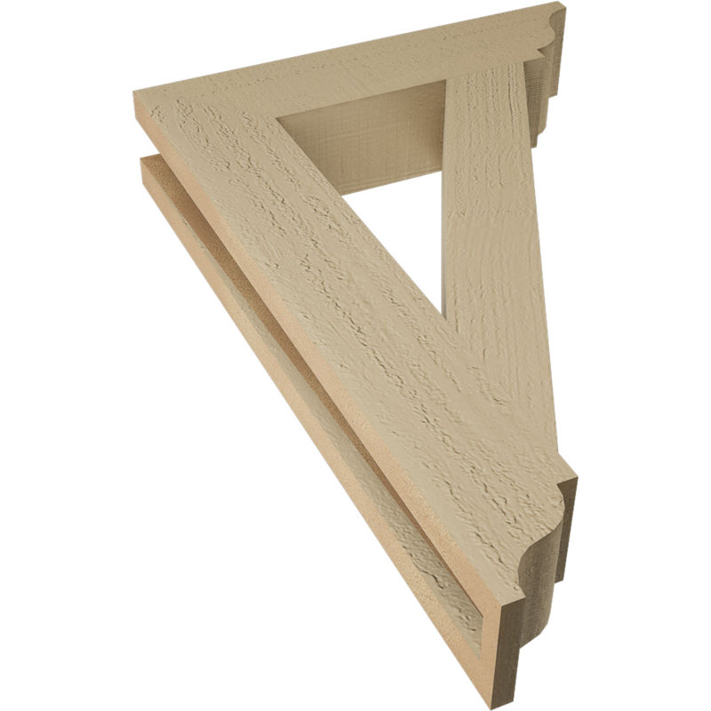 Support traditionnel en cèdre brut à grain de bois TimberThane, H 24 po x l 3,5 po x P 16 po