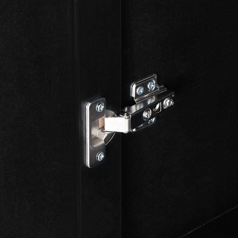 Armoire de rangement Laurah avec deux portes pour salle de bain, bureau, armoire de rangement pour salle de bain avec tablette réglable, panneau de fibres à densité moyenne
