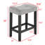Ensemble de bar 5 pièces avec 4 tabourets, table carrée en panneau de fibres à densité moyenne et tabourets gris neutre, carré de 36 pouces, pour la cuisine, la salle de jeux et l'espace repas