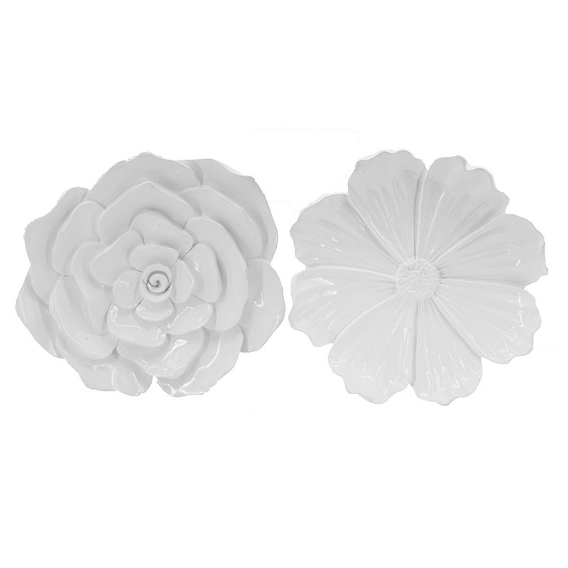 Plants & Flowers Wall Decor, White