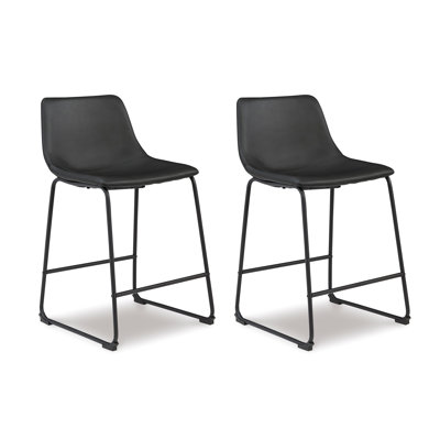 Ashtin Upholstered Counter Stool with Metal Frame