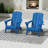  Folding Adirondack Chairs Weather-Resistant HDPE Outdoor Firepit Chairs With Cup Holder-608816277