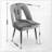 Modern Velvet Upholstered Dining Chair With Nailheads And Metal Legs, Set Of 2-2004603169