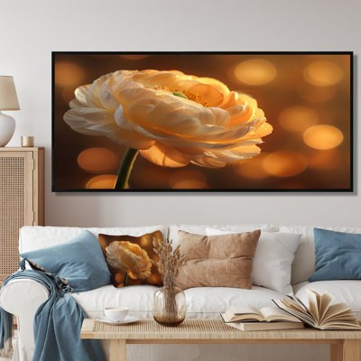 Hour Glow Golden Ranunculus - Renoncule, art mural