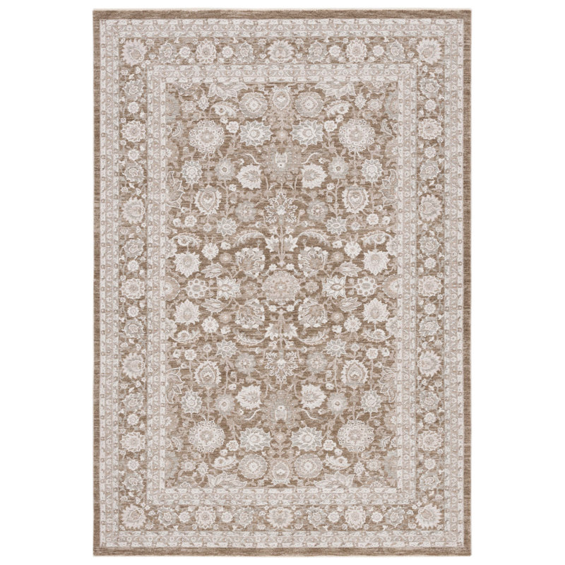 Tapis brun clair / ivoire Kinvara, Rectangle 5 pi 3 po x 7 pi 6 po