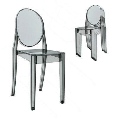 Stackable Acrylic Ghost Event Chairs – Set of 4