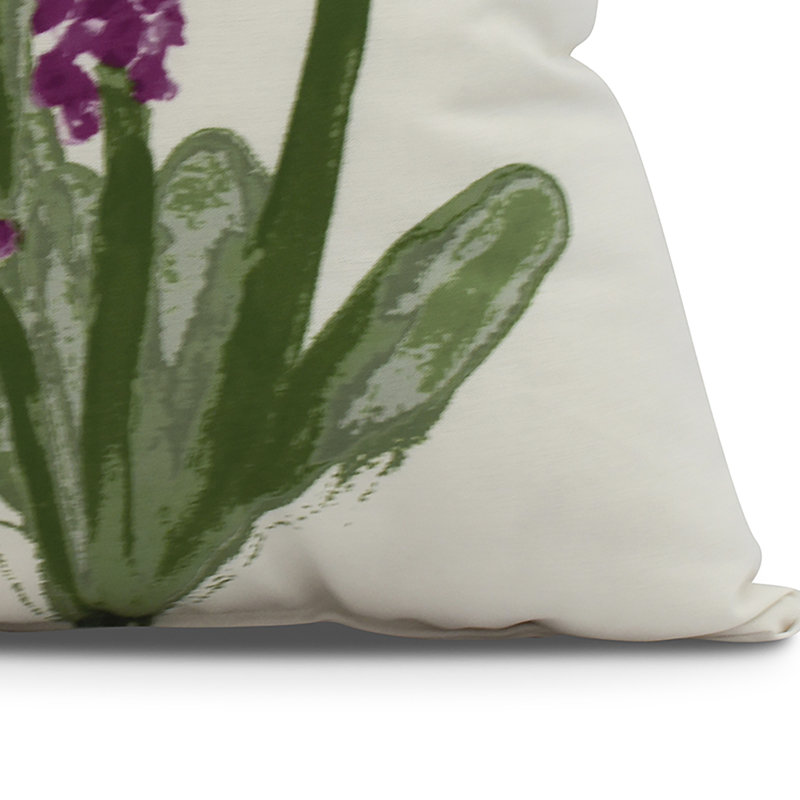 Farmers Market Bell Outdoor Square Pillow Cover and Insert, 18" x 18", Purple