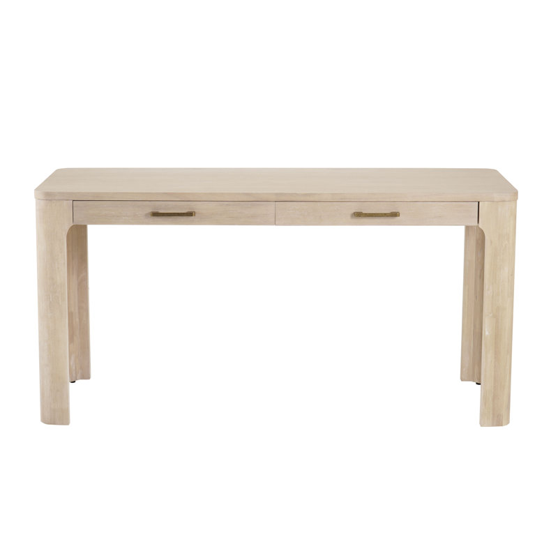 Trevin Wooden Writing Desk With Drawer, 30" H x 60" W x 21" D , Weathered Sand