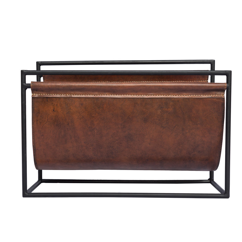 Mandeville Leather Free Standing Magazine Rack
