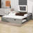 Twin Daybed With Trundle, Extendable Design-1443908144