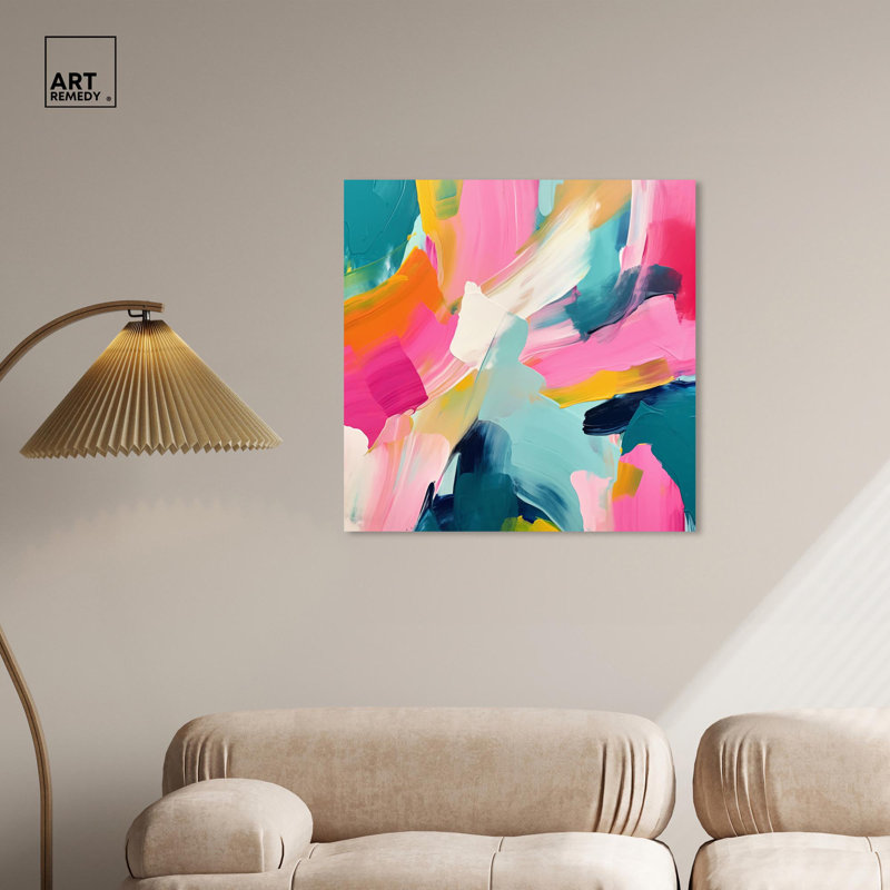 Lucid Layers, reproduction d'art moderne sur toile par Art Remedy, Toile tendue, H 30 po x l 30 po x P 1,5 po