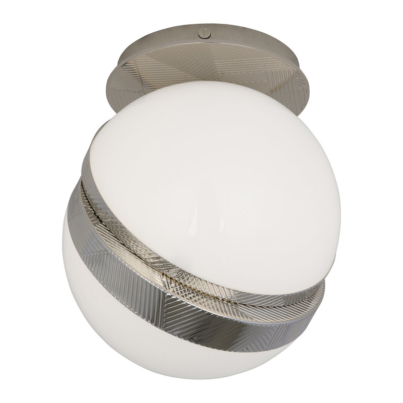 Plafonnier encastré Michael Berman Brut Globe, Nickel poli
