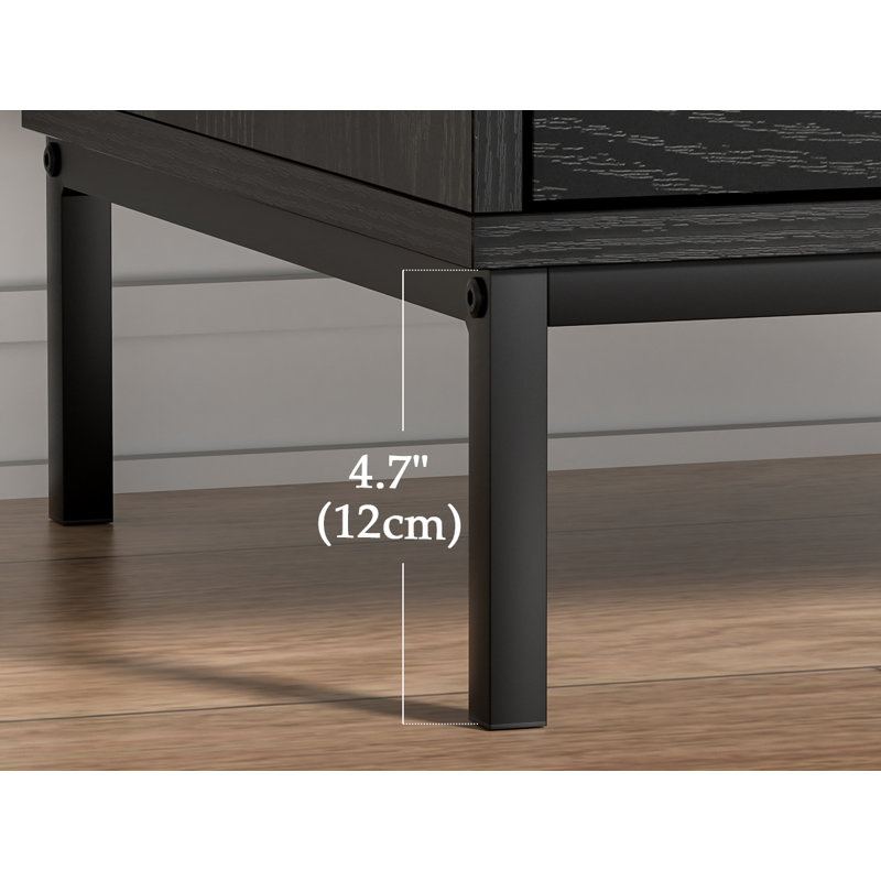 Table de chevet noire (ensemble de 2)