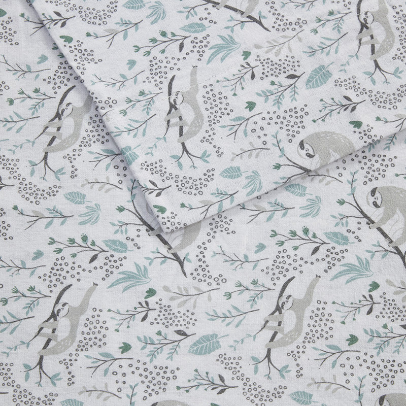 Ensemble de draps en flanelle de coton Gracie Mills Atticus, Ensemble de draps pour lit double avec 2 taies d'o