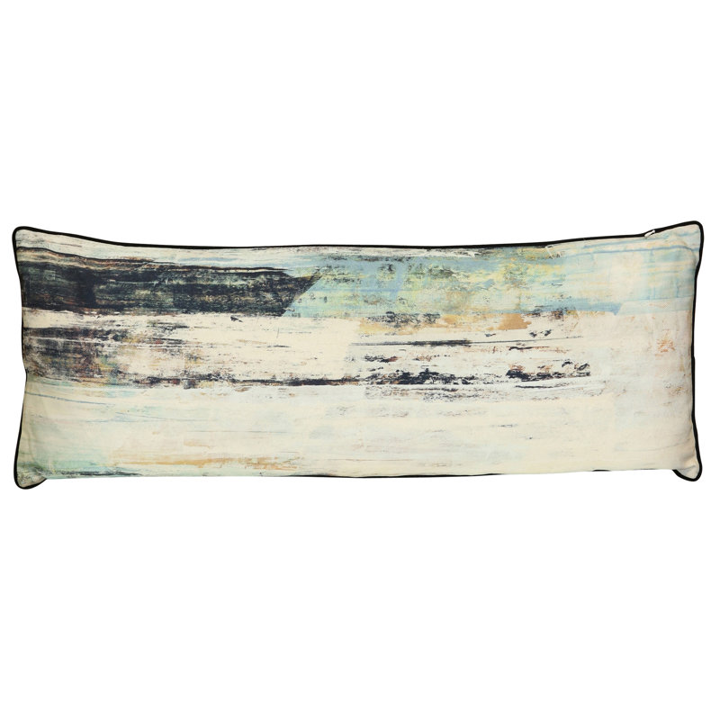 Coussin lombaire abstrait Coastal Horizon - multicolore - 36 po x 14 po, 36" x 14"