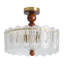 Plafonnier semi-encastré en verre à tambour de 15,74 pouces (40 cm) et 5 lumières à intensité variable