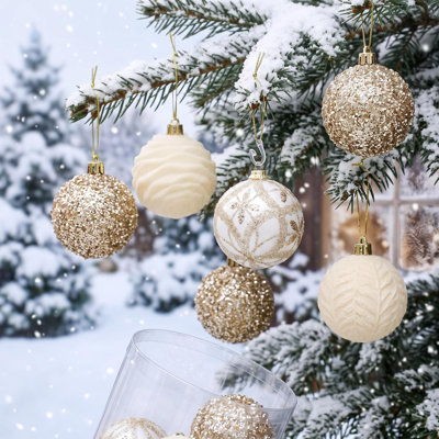 Ensemble de 25 boules de Noël incassables de 2,4 po 25 pièces
