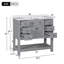 Armoire d'appoint 2 portes, meuble-lavabo de salle de bain avec lavabo supérieur, armoire de rangement de salle de bain avec tiroirs-88617266