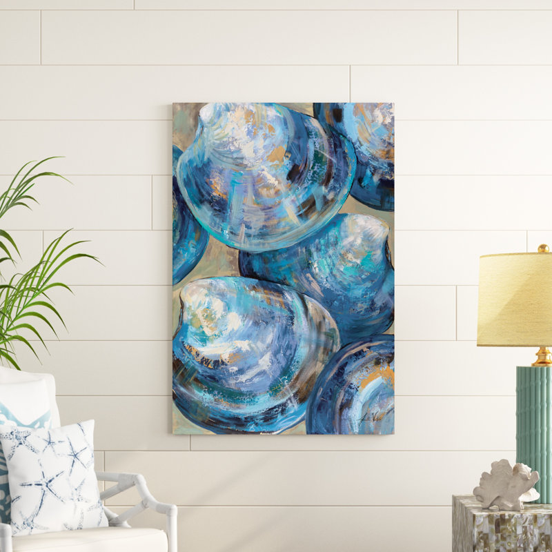 Au-delà de la lumière des coquillages bleus, H 30 po x l 20 po, Unframed, Sans cadre