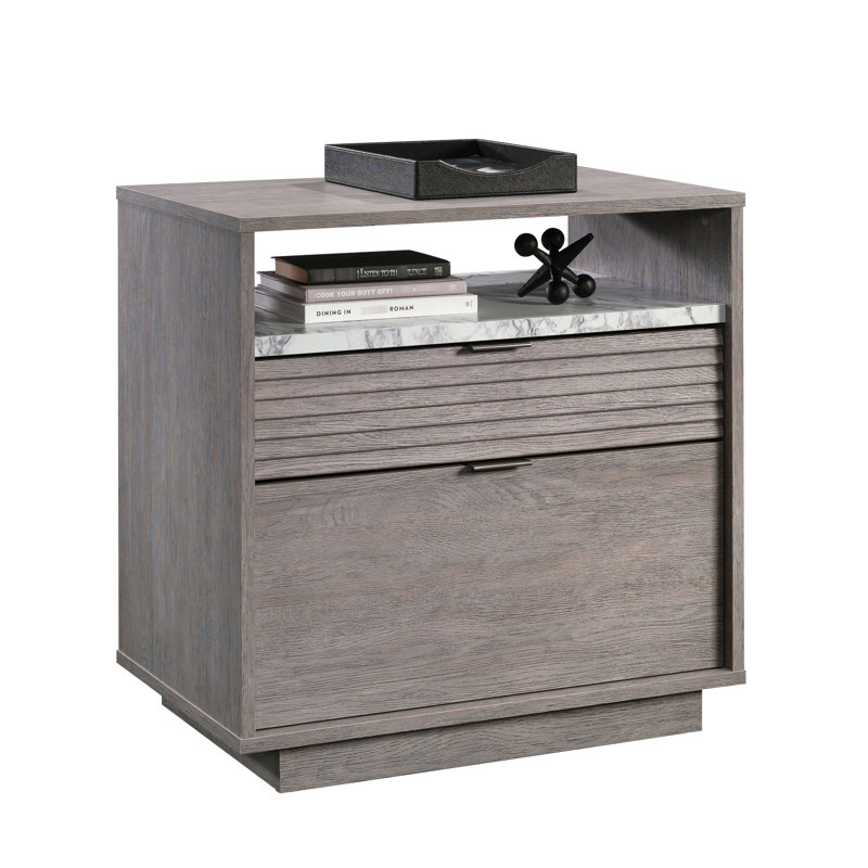 Gris moyen, classeur latéral, deux tiroirs, bureau personnel, dossiers suspendus, fournitures de bureau, glissières en métal, classeur latéral gris élégant à 2 assemblages rapides pour le rangement de documents et de fournitures dans le bureau personnel,