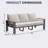 3-Person Aluminum Sofa Seating Group with Cushions-1707389928