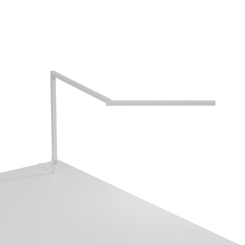 Lampe de bureau Z-Bar Gen 4 avec support pour table traversante, Blanc mat, 3 500K, H 12,5 po x l 25,6 po x P 7,5 po