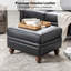 Repose-pieds en cuir véritable Blanchett-442590117