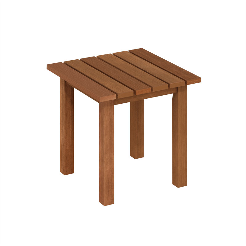 Table de bout d'extérieur en bois franc Shanda