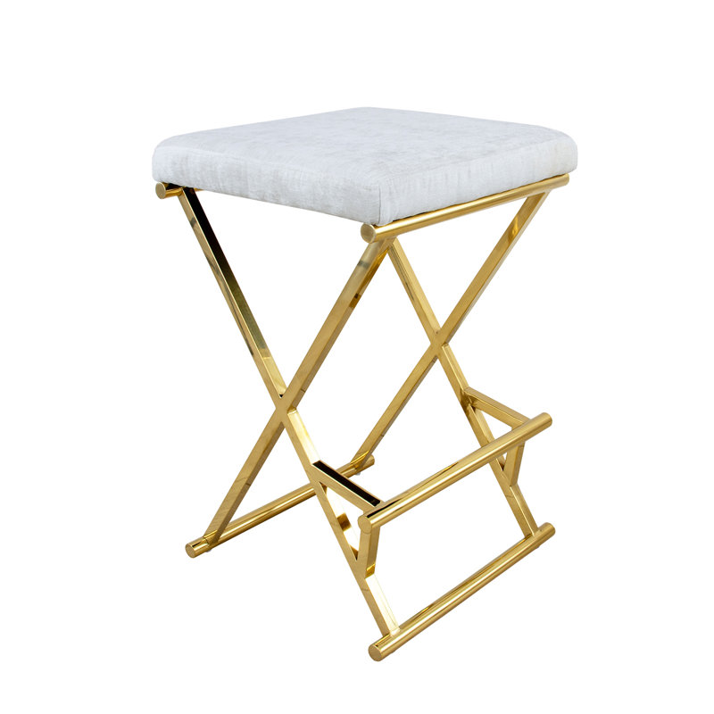 Tory Upholstered Stool with Metal Frame