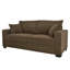 Canapé 69 pouces à deux places en tissu texturé, canapé rembourré confortable avec 2 coussins décoratifs et pieds en plastique robustes pour le salon, l’appartement, le bureau, le café-1890934676