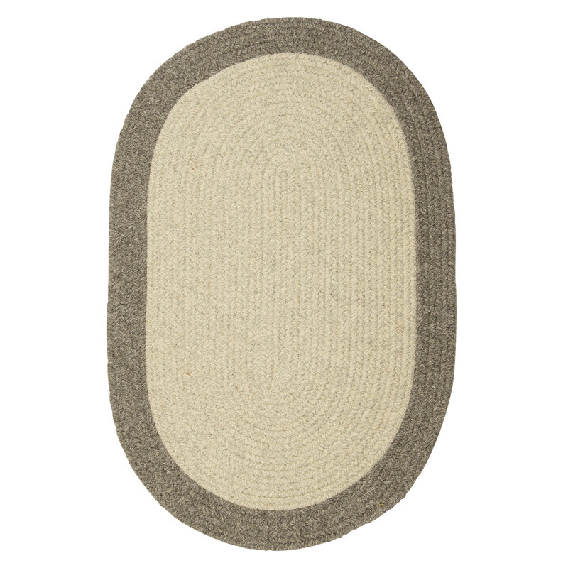 Tapis beige en laine Rupert, Ovale 8 pi x 11 pi