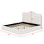 Upholstered Platform Bed with Low Profile, Space-Saving Design for Small Rooms