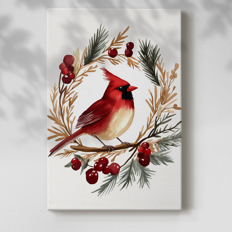 Art des Fêtes de Noël - Toile tendue avec châssis CML XXVI, H 18 po x l 12 po