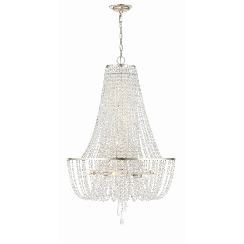 Lustre 9 lumières Storrs, Argent antique