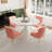 Magallanes 4 - Person Round Table Dining Set with Velvet Dining Chairs-1546479281-1546479246