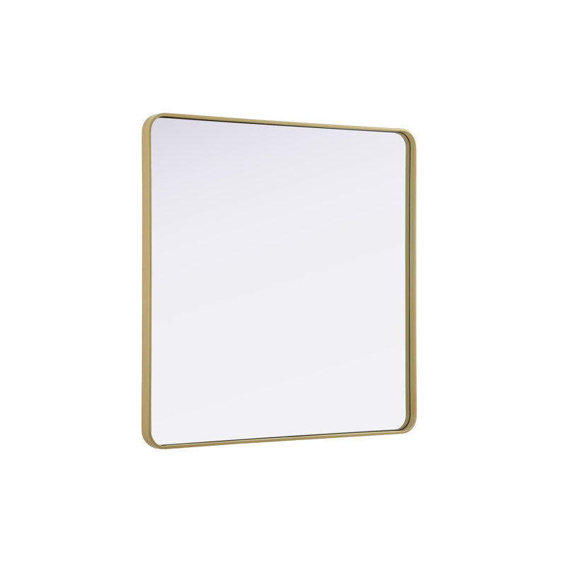 Erath Contour Metal Mirror, 42" x 42", Brass