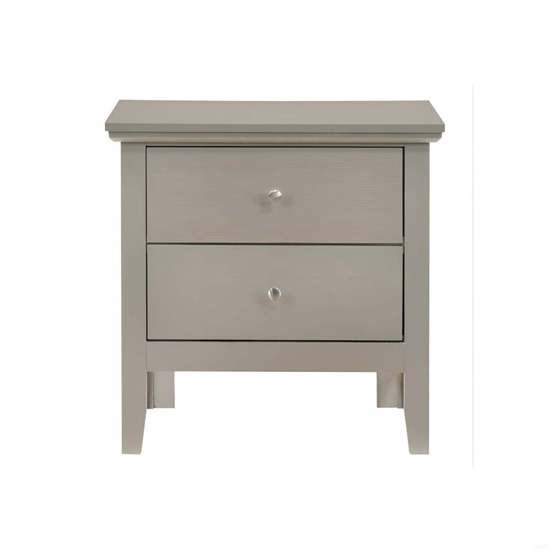 Elegant Nightstand, Silver Champagne