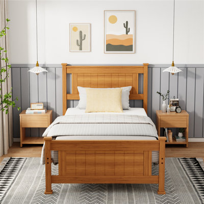 Wood Bed With Headboard