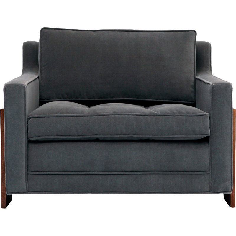 Tufted Armchair, Flannel